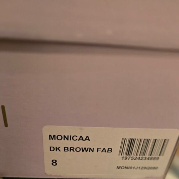 Madden Girl Monicaa Snip-Toe Block-Heel Booties Dark Brown Size 8 - Picture 5 of 5